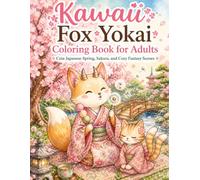 Kawaii Fox Yokai Coloring Book for Adults: Cute Japanese Spring, Sakura, and Cozy Fantasy Scenes (Kawaii Japanese Fox yokai Coloring Book)