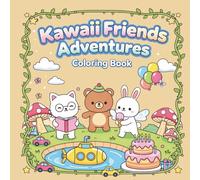 Kawaii Friends Adventures - Cute & Relaxing Coloring Book: Adorable Kawaii Characters and Whimsical Scenes for Stress Relief, Creativity, and Mindful Relaxation