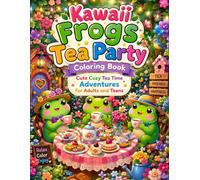 Kawaii Frogs Tea Party Coloring Book Cute Cozy Tea Time Adventures for Adults and Teens