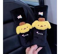 Kawaii - Funda para cinturón de seguridad coche, juego 2 piezas, correa asiento anime, protector cuello, decoración para mujeres (Purin) MG-AT-003