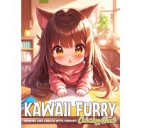 Kawaii Furry Coloring Book: Chibi Kemonomimi Coloring pages with Detailed Anime Beauties Illustrations to Unlock Your Creative Potential