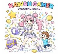 Kawaii Gamer Coloring Book for Kids: Cute Cyber Girl & Boy Adventure | 40+ Easy Fun Pages | Big Simple Designs for Relaxing Coloring: Cute Gaming ... Coloring • Perfect Gift for Kids Ages 4-12