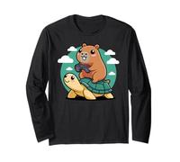 Kawaii Gaming Animal Graphic Turtle Cute Capybara Gamer Manga Larga