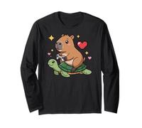 Kawaii Gaming Animal Graphic Turtle Cute Capybara Gamer Manga Larga