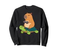 Kawaii Gaming Animal Graphic Turtle Cute Capybara Gamer Sudadera
