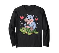 Kawaii Gaming Animal Graphic Turtle Cute Hippopotamus Gamer Manga Larga