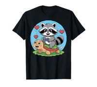 Kawaii Gaming Animal Graphic Turtle Cute Raccoon Gamer Camiseta