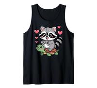 Kawaii Gaming Animal Graphic Turtle Cute Raccoon Gamer Camiseta sin Mangas