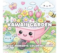 Kawaii Garden & Cozy Moments Coloring Book: Cute Flowers, Adorable Garden Scenes, Relaxing and Stress Relief Designs with Bold Easy Pages for Beginners, Teens and Adults