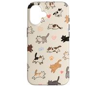 Kawaii Gatito Gato Amante Lindo Meme Arte Femenino Carcasa para iPhone 16
