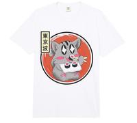 Kawaii Gato Comiendo Sushi Japonés Sun Chicas Adolescente Anime Comfort Colors Adult Heavyweight T-Shirt