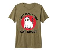 Kawaii Gato Fantasma I Just Really Love Cute Cat Ghost Lover Camiseta Premium