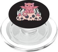 Kawaii Gato Pastel Goth Cute Creepy Demon Cat and Skull PopSockets PopGrip para MagSafe