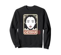 Kawaii Geisha Japonés Kanji Personajes Kyoto Japón Otaku Sudadera