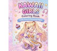 Kawaii Girls Coloring Book: Volume 1: Cute, Cozy & Relaxing Pages , Adorable Anime Girls for Stress Relief