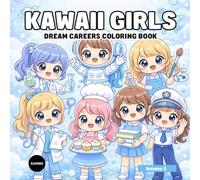 Kawaii Girls Dream Careers: Cute Coloring Pages of Future Jobs & Big Dreams for Girls - Volume 2 (Kawaii Girls Adventure Coloring Series)