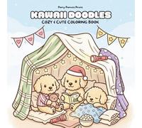 KAWAII GOLDEN DOODLES: Coloring Book for Adults and Kids Featuring Super Cute Golden Doodles and Puppies with Bold, Simple and Big Designs for Relaxation (Cozy & Cute)