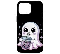 Kawaii Gótico Fantasma Boba Té Halloween Carcasa para iPhone 16 Pro Max