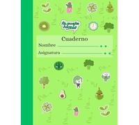 Kawaii Green Planet Notebook "Mi Planeta Verde" | 8.5x11 Eco-Friendly College Ruled Journal | 100 Pages Cute Plant Theme: Perfect for Students & ... Plants, Avocados & Green Characters Design