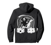 Kawaii Grim Reaper. Death Riding a Unicorn Nu Goth Aesthetic Sudadera con Capucha