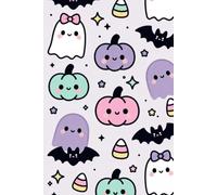 Kawaii Halloween 12 Month Weekly Planner with Habit Tracker: Fill-in-Date Pastel Gothic Calendar for Women & Girls - Monthly Overview, Notes & Cute Ghosts