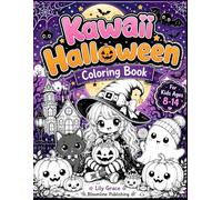 Kawaii Halloween Coloring Book: 50 Cute and Spooky Designs for Relaxation and Creative Fun