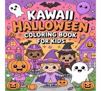 Kawaii Halloween Coloring Book: A Cute and Spooky Adventure Coloring Pages With Ghosts, Pumpkins and More, for Kids Ages 4-8.