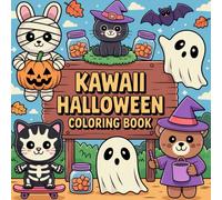Kawaii Halloween Coloring Book: Adorable Spooky Coloring Pages for Kids, Teens, and Adults | 50 Cute Pumpkins, Ghosts, Witches, Cats, Bats & Candy Designs (Fall)