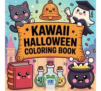 Kawaii Halloween Coloring Book: Cute & Spooky Halloween Designs for Kids, Teens & Adults | Bold and Easy Kawaii Outlines | Pumpkins, Ghosts, Bats & Fun Halloween Scenes
