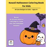 Kawaii Halloween Coloring Book for Kids: 35 Cute and Spooky Designs with Pumpkins, Ghosts, Cats & Bats - Fun Coloring Book for Children Ages 4+ (JJ Fun Book Coloring Series)