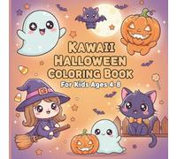 Kawaii Halloween Coloring Book For Kids Age 4-8: A Super Cute Kawaii Halloween Coloring Book For Kids With 60 Spooky Cute Halloween Characters ... Perfect Halloween Gift For Boys and Girls