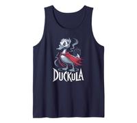 Kawaii Halloween Count DUCKULA Farmer Duck Película de Terror Camiseta sin Mangas