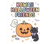 Kawaii Halloween Friends: A Bold & Easy Coloring Book for Kids: 30 Adorable Spooky-Cute Pumpkins, Ghosts, Bats & Black Cats - Big Easy Lines for Ages 3-9 (Kawaii Bold & Easy Coloring Collection)