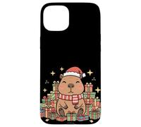 Kawaii Happy Holiday Capybara in Cozy Christmas Style Carcasa para iPhone 15 Plus