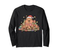Kawaii Happy Holiday Capybara in Cozy Christmas Style Manga Larga