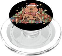 Kawaii Happy Holiday Capybara in Cozy Christmas Style PopSockets PopGrip para MagSafe