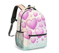 Kawaii Heart Lollipop Candy Castle - Mochila de 16 pulgadas para niñas y niños, estampado gráfico, bolsa de moda, rosa, 05., L, Casual