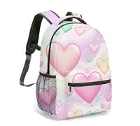 Kawaii Heart Lollipop Candy Castle - Mochila de 16 pulgadas para niñas y niños, estampado gráfico, bolsa de moda, rosa, 03., L, Casual