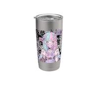 Kawaii Horror Anime Girl Manga Pastel Gótico Vaporwave Waifu Vaso térmico de acero inoxidable de doble pared