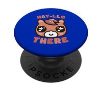 Kawaii Horse Hay-llo There Cute Pony Juego de Palabras PopSockets PopGrip Adhesivo