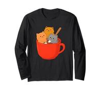 Kawaii Hot Chocolate Cat Cozy Pastel Cafe Aesthetic Manga Larga