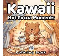 Kawaii Hot Cocoa Coloring Book: 50 Stress-Relieving Mug & Marshmallow Scenes | Relaxing Cute Drink Art for Grown-Ups | Perfect Christmas Present for Hygge Lovers and Cozy Aesthetic Women