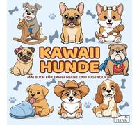 Kawaii Hunde Malbuch für Erwachsene und Jugendliche: 60 verspielte Illustrationen im niedlichen Stil für kreative Auszeiten und ruhige Momente. Geeignet für Tierfreunde.