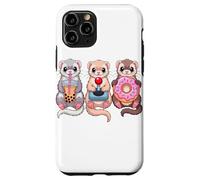 Kawaii Hurones Té con Leche Video Game Gamer Donut Hurón Carcasa para iPhone 11 Pro