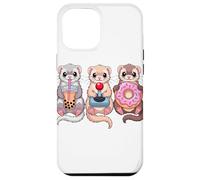 Kawaii Hurones Té con Leche Video Game Gamer Donut Hurón Carcasa para iPhone 12 Pro MAX