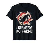 Kawaii I Brake For Koi Farms Japanese Pond Art Animal Lovers Camiseta