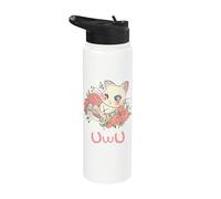 Kawaii I UwU Cat I Kawaii Meme Cute Japan Anime Kitten Stainless Steel Insulated Water Bottle