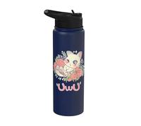 Kawaii I UwU Cat I Kawaii Meme Cute Japan Anime Kitten Stainless Steel Insulated Water Bottle