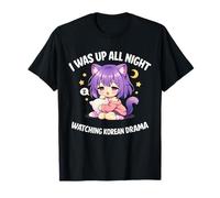 Kawaii I Was Up All Night Watching Korean Drama Girls Camiseta