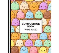 Kawaii Ice Cream Composition Notebook - Wide Ruled - Cute Kids’ School Notebook: Fun Ice Cream Cone Pattern Notebook for School, Writing, and Everyday Notes - 100 Pages